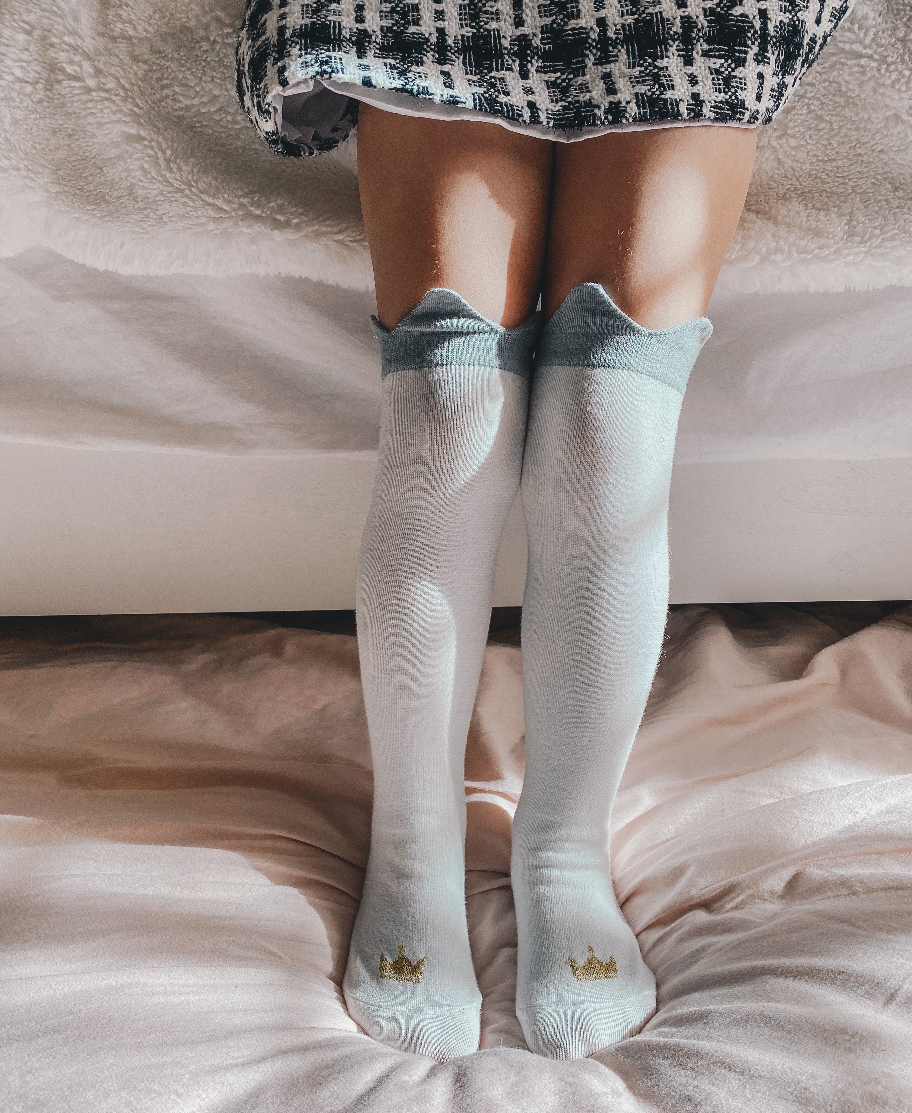 Over The Knee Socks with crown for Girls; Toddlers 2T-5T — Soft, Breathable, Fashion