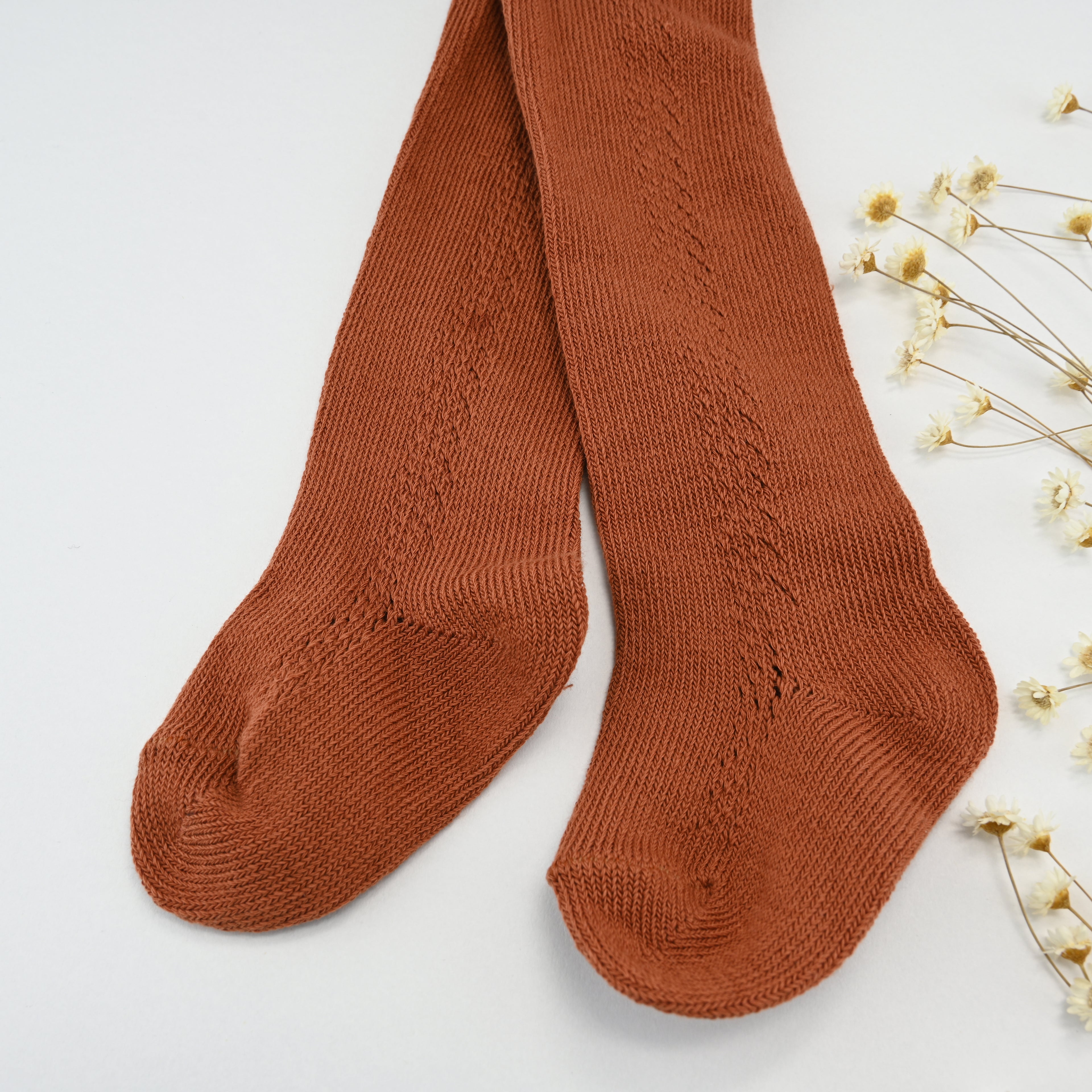 Boho Style Tights with side detailing for Girls; Toddlers — Soft, Breathable, Stretchy Everyday Tights, Multiple sizes